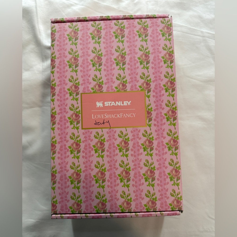 Stanley Pink and Green Floral Tumbler
